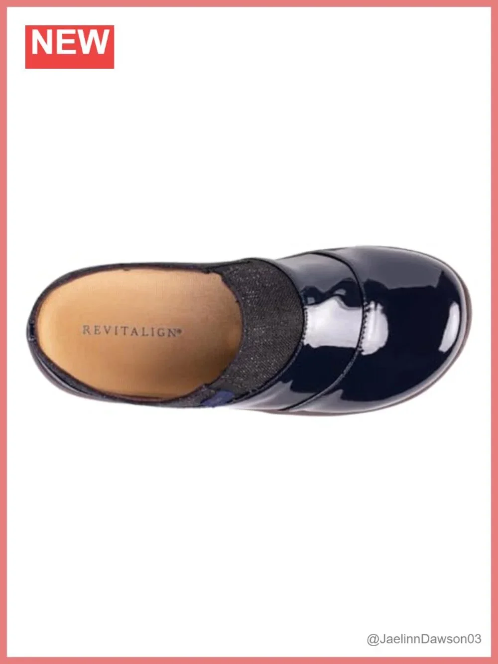 Revitalign Women's Siesta Mandy Patent Leather Wedge Heels Orthotic Arch